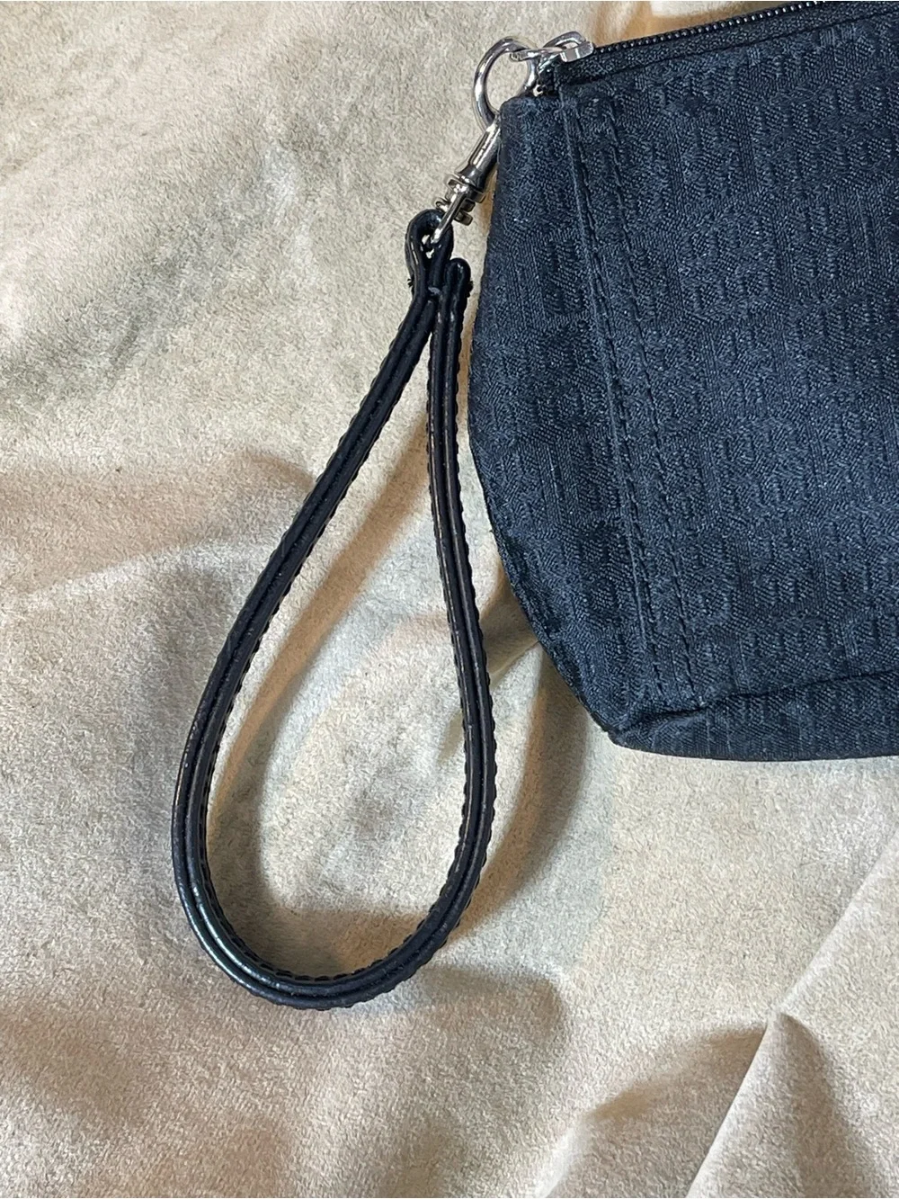 Black Canvas Wristlet